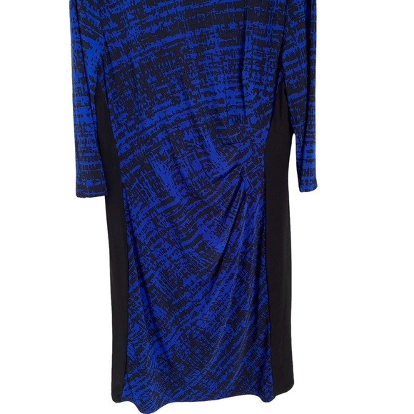 Lauren Ralph Lauren blue and black lined jersey stretch dress - Picture 5 of 12